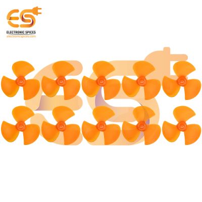 75mm Diameter 3 Blade Nylon Glass Fiber Build Fan Propeller for CCW DC Motors Pack of 50